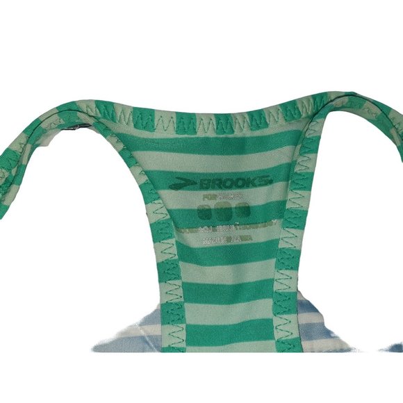 WOMEN'S BROOKS BRING IT RACERBACK Green Striped XS/S - Picture 4 of 7